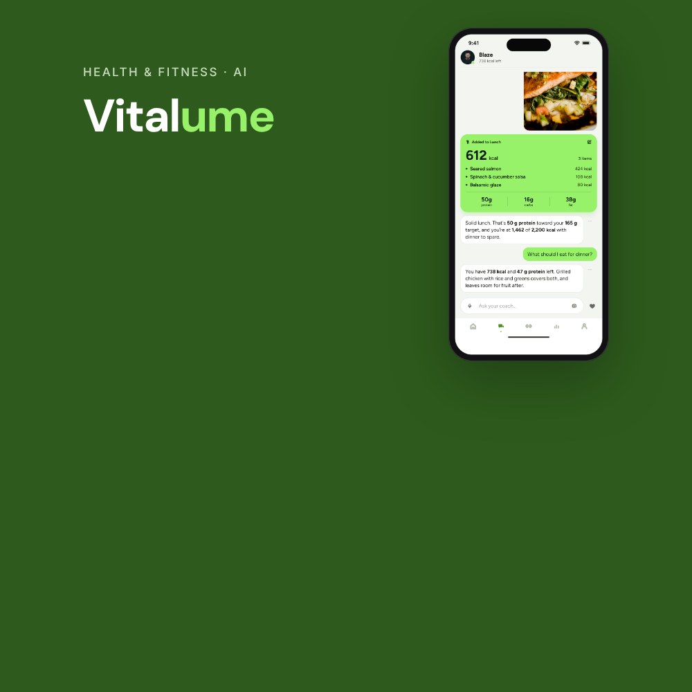 Vitalume AI coach screen